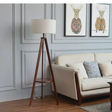 Lampadaire vertical en bois massif - Lumeria