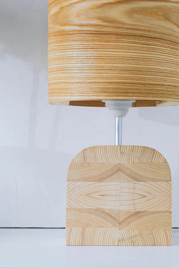 Lampe en bois d'olivier Belvo - Lumeria