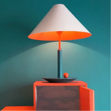Nordic Scandinesco - Lampe de table en métal, lampe de bureau avec ampoule LED, chambre à coucher, bureau, chevet, zone d'hôtel, décoration de séjour - Lumeria
