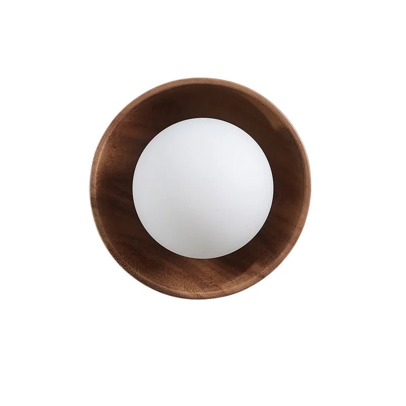 Applique murale bidirectionnelle en bois massif et verre dépoli scandinave - Lumeria