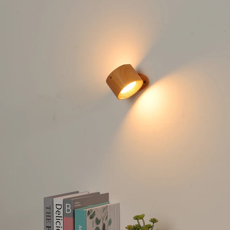 Applique murale double tête – touche & télécommande, LED USB rechargeable, rotation 360°, veilleuse - Lumeria