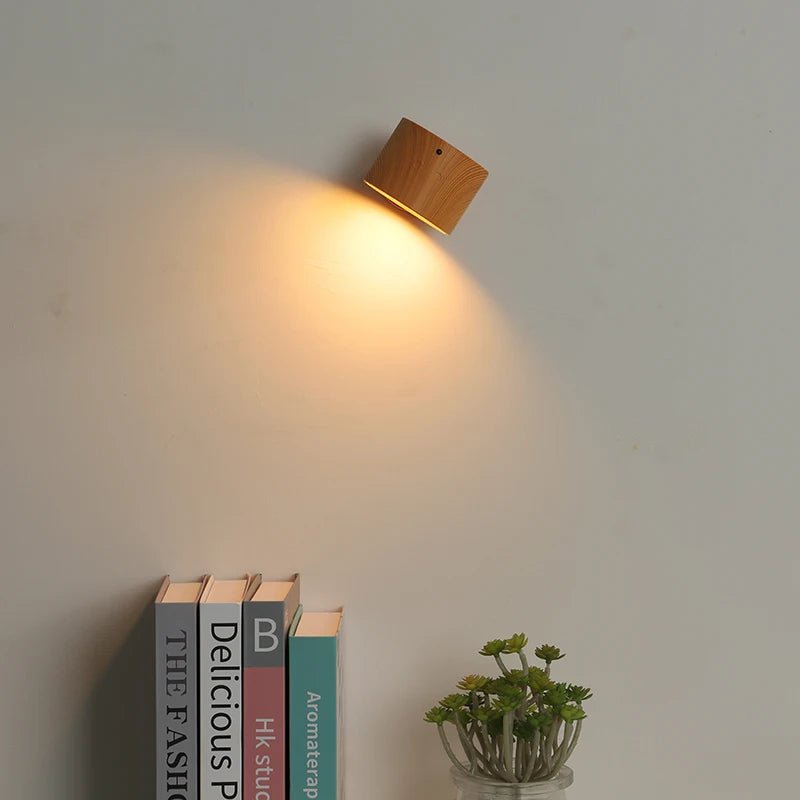 Applique murale double tête – touche & télécommande, LED USB rechargeable, rotation 360°, veilleuse - Lumeria