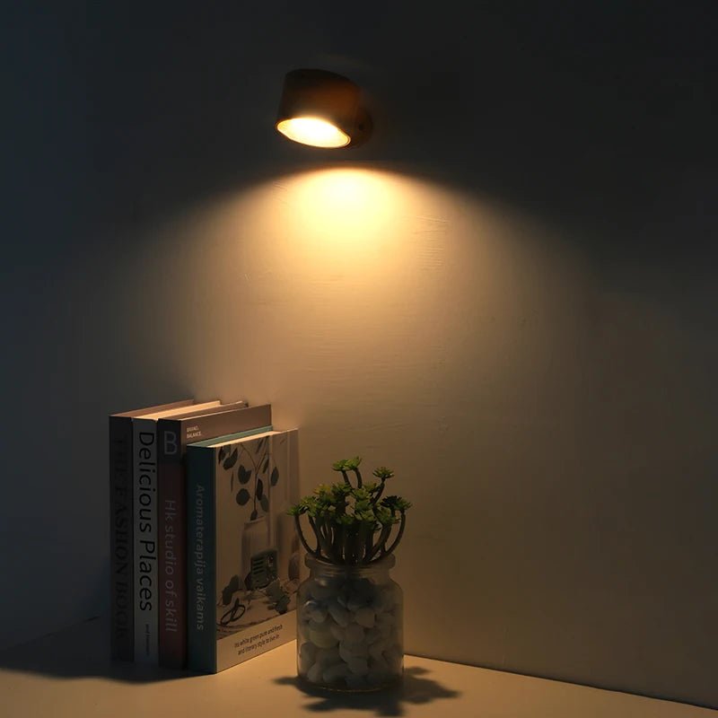 Applique murale double tête – touche & télécommande, LED USB rechargeable, rotation 360°, veilleuse - Lumeria