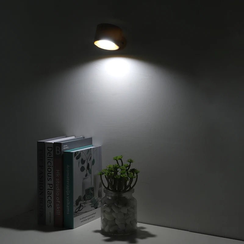 Applique murale double tête – touche & télécommande, LED USB rechargeable, rotation 360°, veilleuse - Lumeria