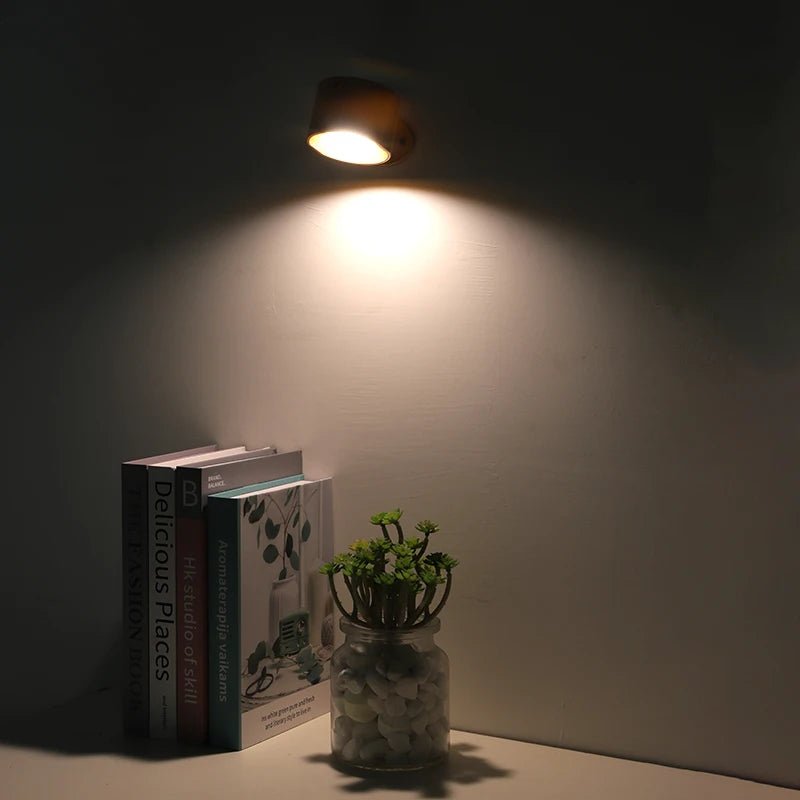 Applique murale double tête – touche & télécommande, LED USB rechargeable, rotation 360°, veilleuse - Lumeria