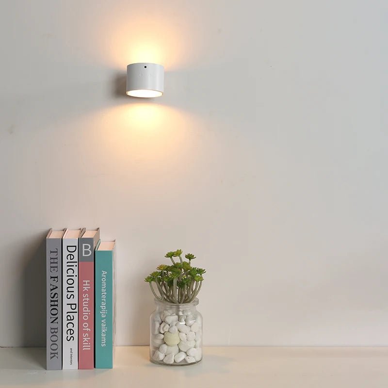 Applique murale double tête – touche & télécommande, LED USB rechargeable, rotation 360°, veilleuse - Lumeria