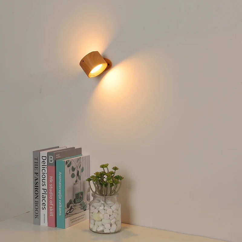 Applique murale double tête – touche & télécommande, LED USB rechargeable, rotation 360°, veilleuse - Lumeria