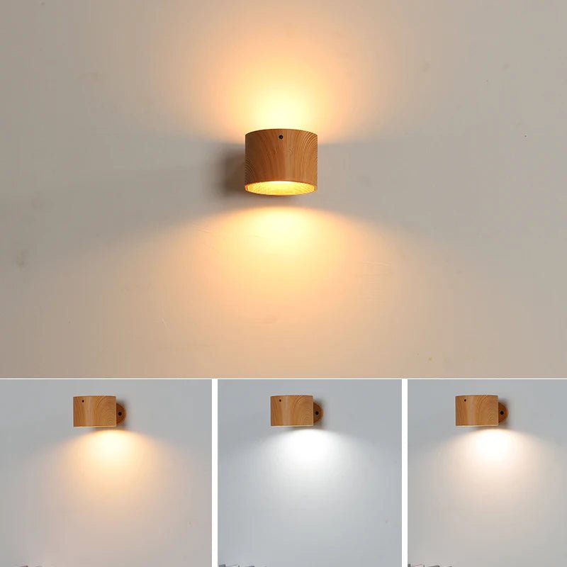 Applique murale double tête – touche & télécommande, LED USB rechargeable, rotation 360°, veilleuse - Lumeria