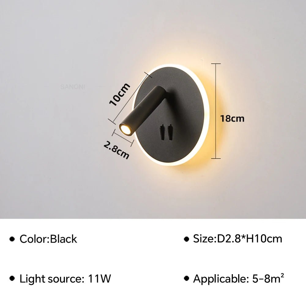 Applique murale en fer à double diffusion lumineuse LED - Lumeria