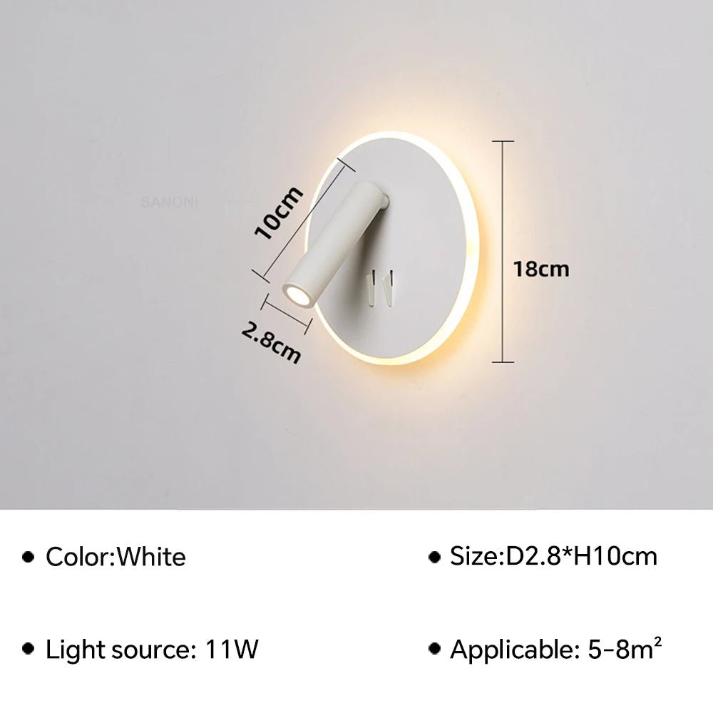 Applique murale en fer à double diffusion lumineuse LED - Lumeria