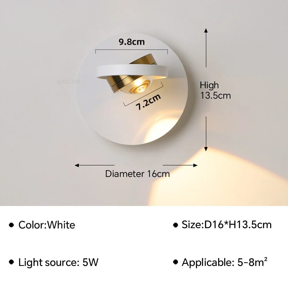 Applique murale en fer à double diffusion lumineuse LED - Lumeria