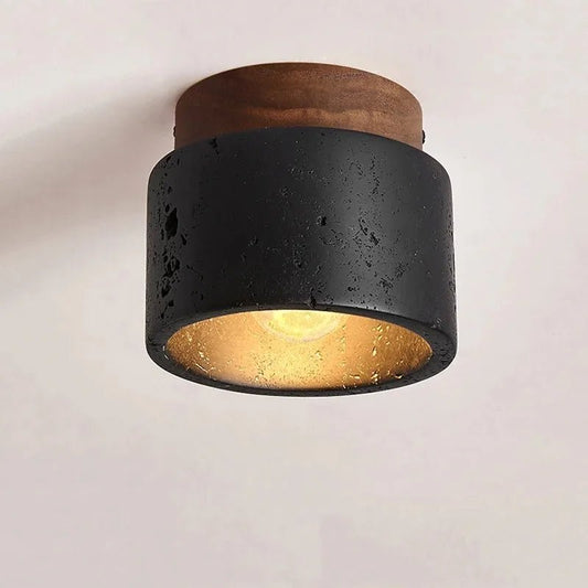 Applique murale en marbre noir avec LED orientable dimmable Wabi Sabi - Lumeria