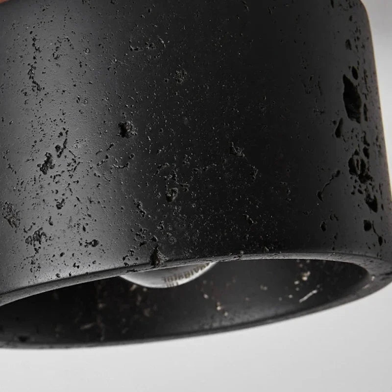 Applique murale en marbre noir avec LED orientable dimmable Wabi Sabi - Lumeria