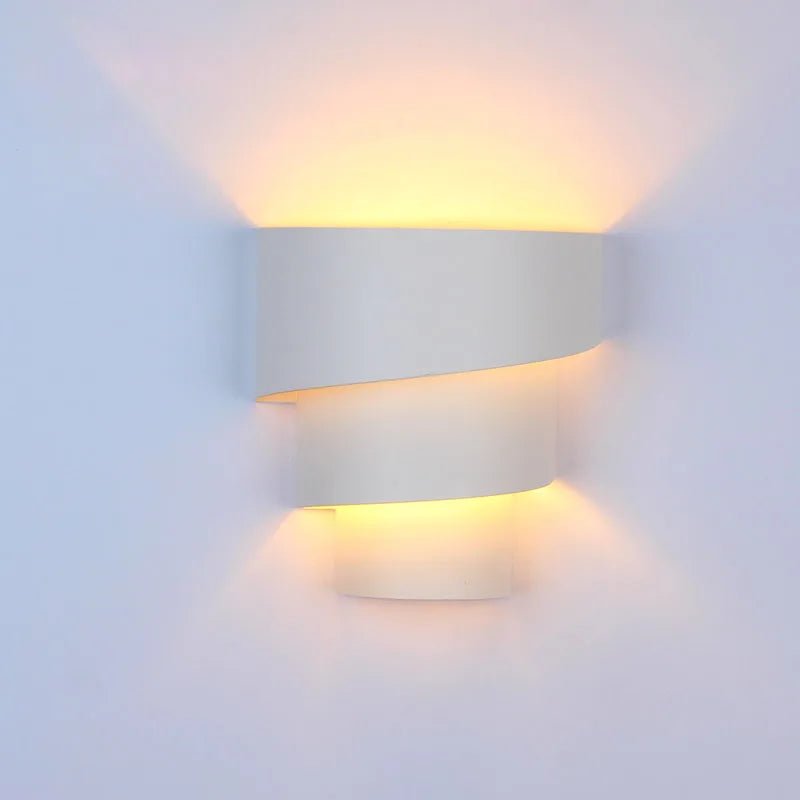 Applique murale en métal blanc diffusion lumineuse double minimaliste - Lumeria