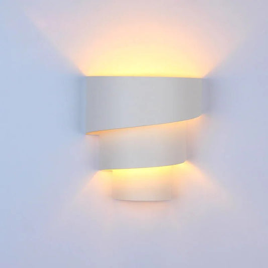 Applique murale en métal blanc diffusion lumineuse double minimaliste - Lumeria