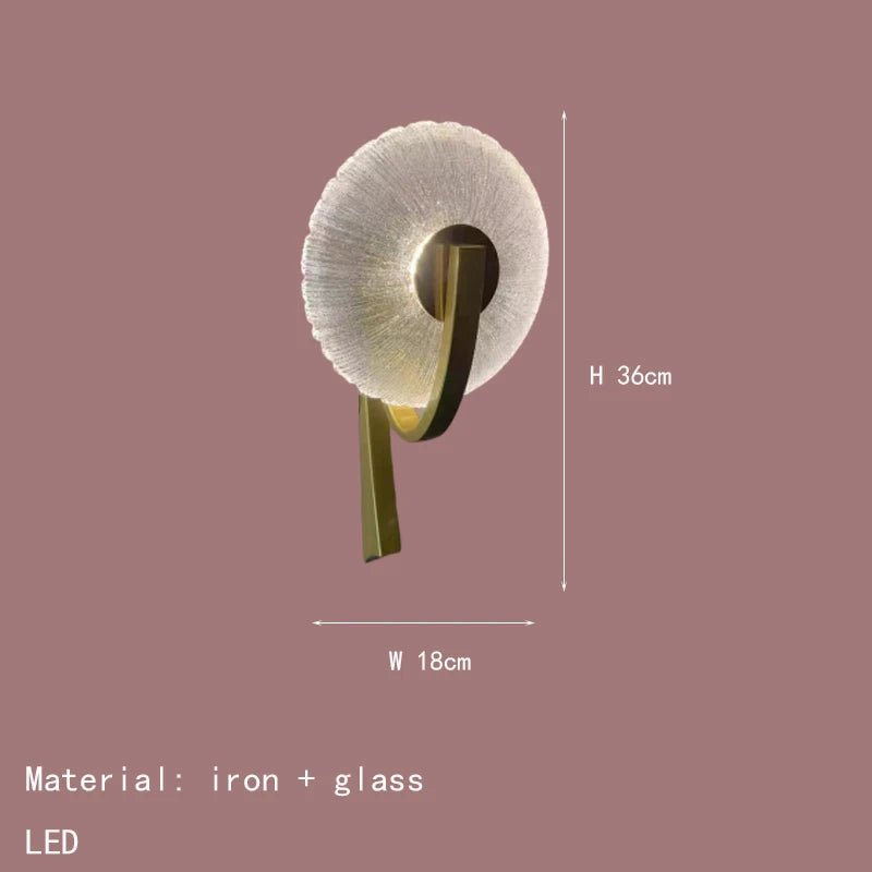 Applique murale en métal noir et verre transparent avec LED warm white - Lumeria