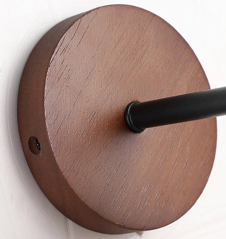 Applique murale en pierre naturelle et bois – Design classique Nik en travertin jaune - Lumeria