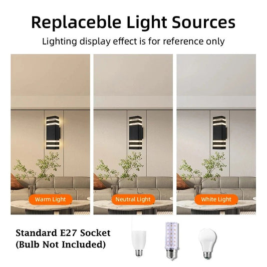 Applique murale extérieure blanche double flux lumière IP65 minimaliste - Lumeria