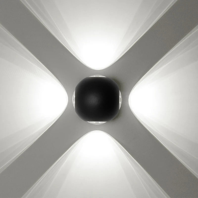 Applique murale extérieure LED en aluminium étanche IP65 moderne - Lumeria