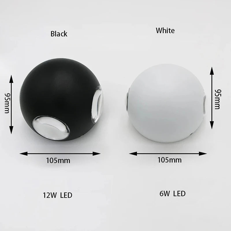 Applique murale extérieure LED en aluminium étanche IP65 moderne - Lumeria