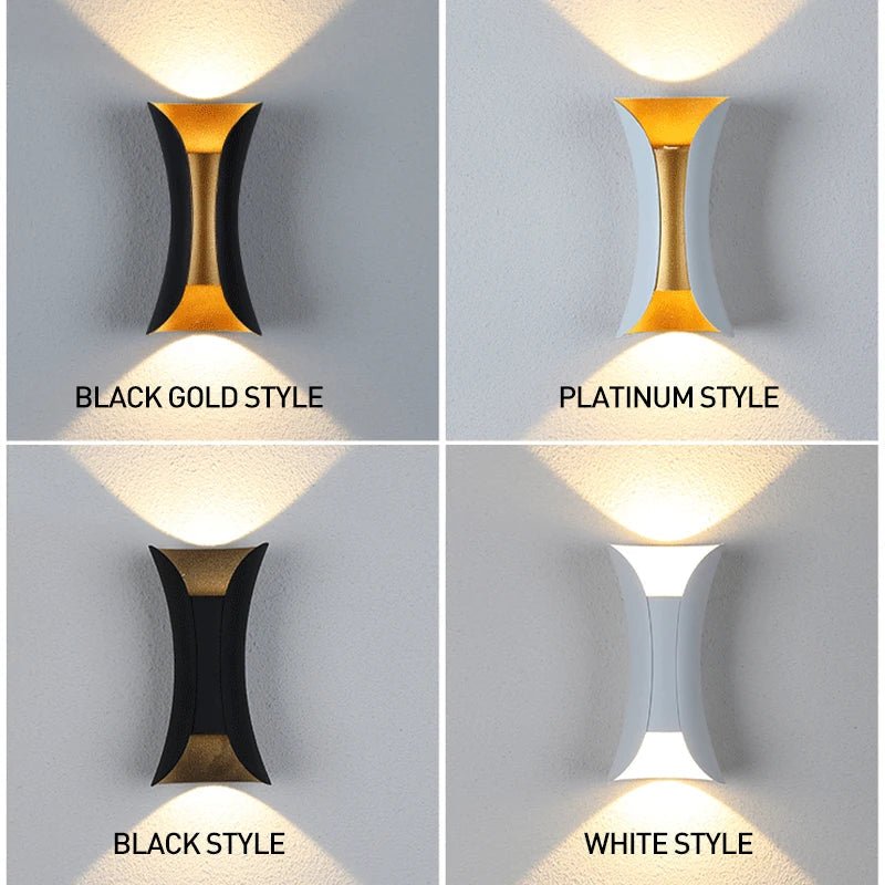 Applique murale extérieure spirale en aluminium LED blanc chaud IP65 - Lumeria