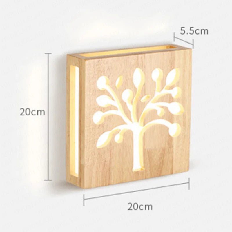 Applique murale LED carrée en bois - Lumeria