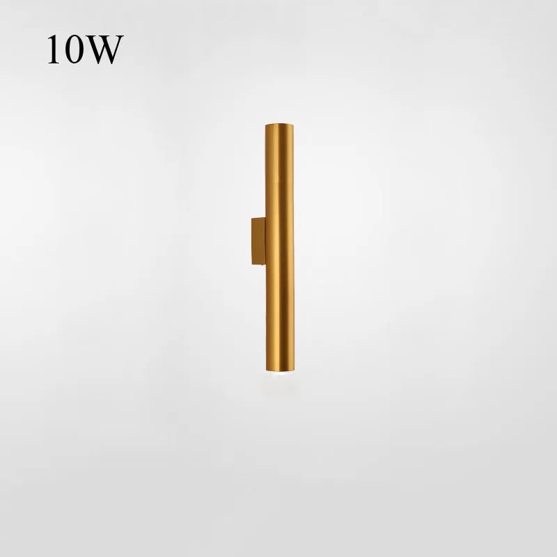 Applique murale LED double cylindre or et noir en aluminium - Lumeria