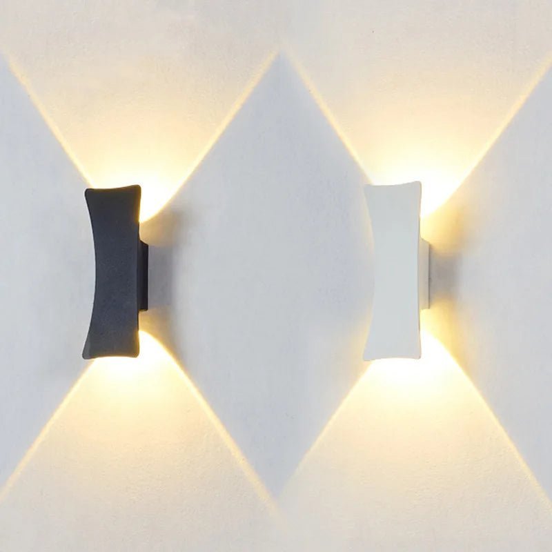 Applique murale LED double flux aluminium noir extérieure IP65 - Lumeria