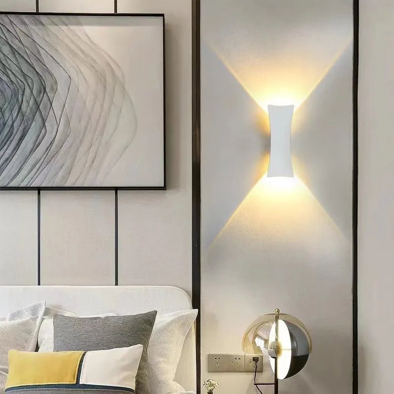 Applique murale LED double flux aluminium noir extérieure IP65 - Lumeria