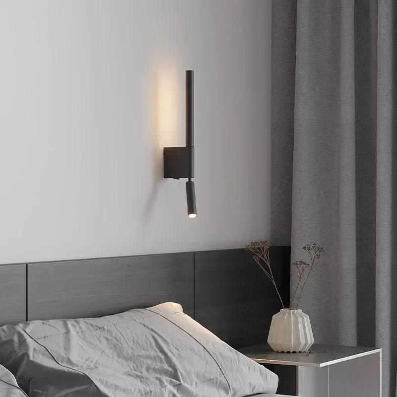 Applique murale LED double orientable en aluminium noir et blanc - Lumeria