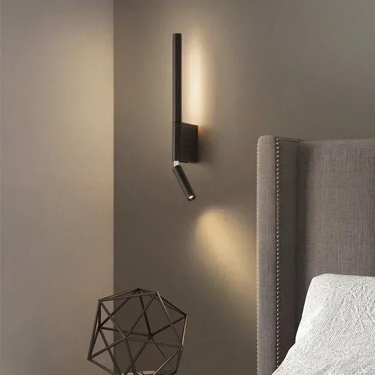 Applique murale LED double orientable en aluminium noir et blanc - Lumeria