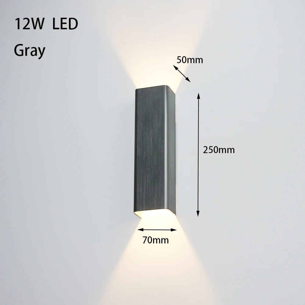 Applique murale LED en aluminium avec éclairage bidirectionnel pour intérieur - Lumeria