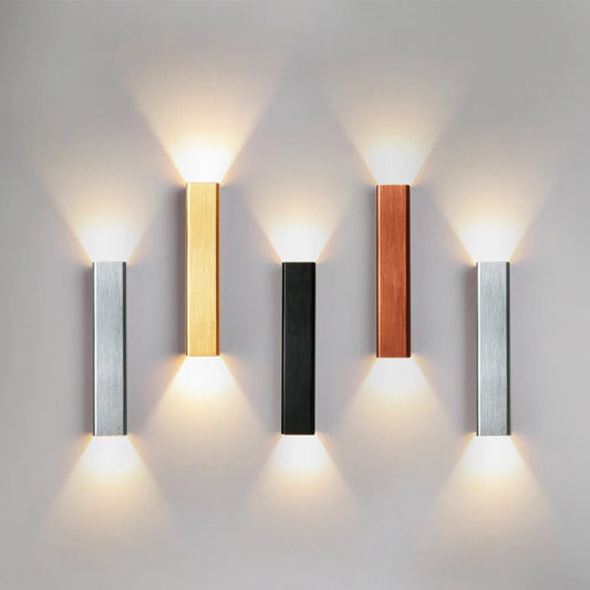 Applique murale LED en aluminium avec éclairage bidirectionnel pour intérieur - Lumeria