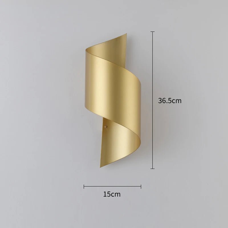 Applique murale LED en aluminium doré à lumière orientée haut et bas - Lumeria