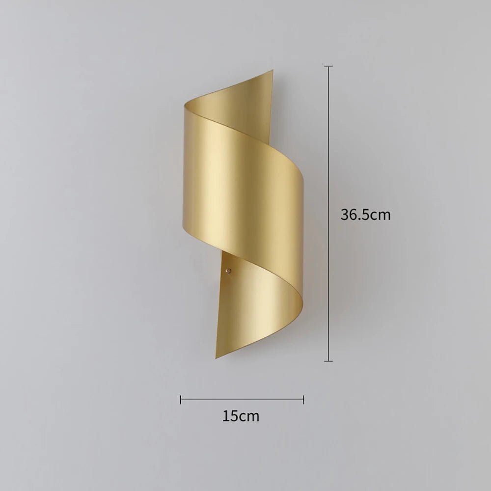 Applique murale LED en aluminium doré à lumière orientée haut et bas - Lumeria