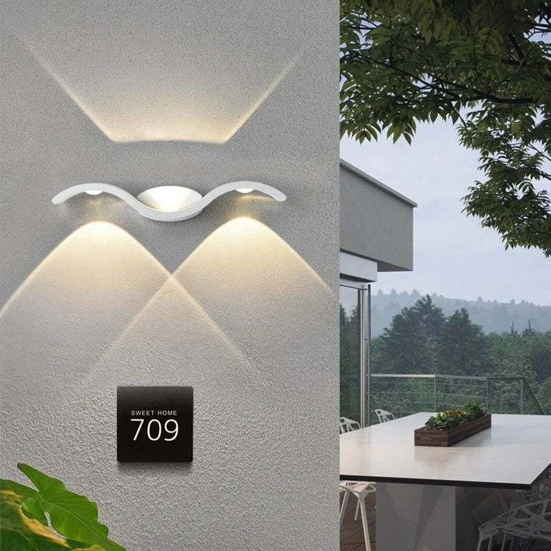 Applique murale LED étanche IP65 en aluminium blanc ou noir 9W - Lumeria