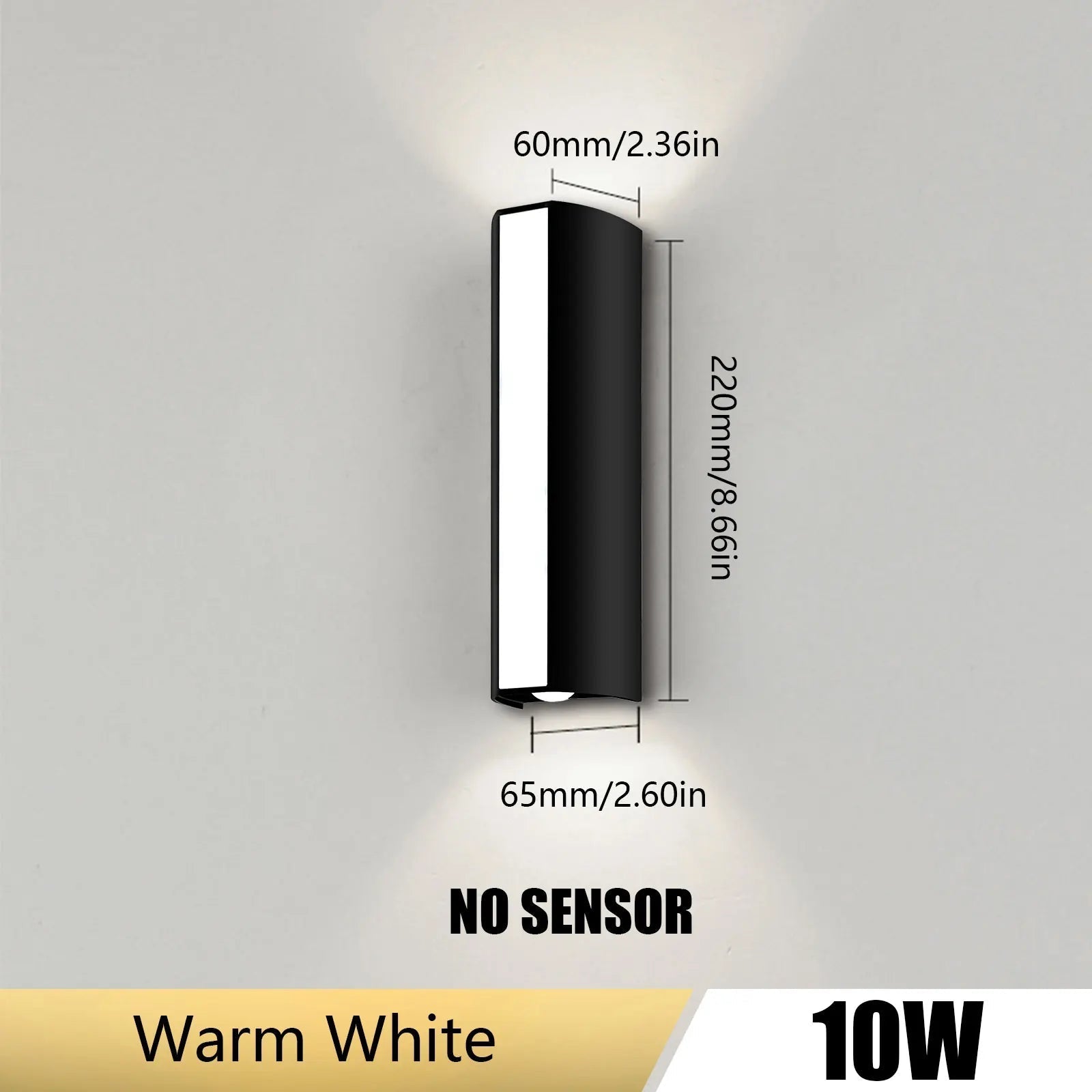 Applique murale LED extérieure 10W IP66 avec éclairage haut - bas minimaliste - Lumeria