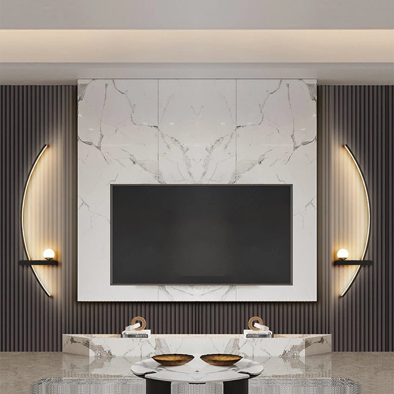 Applique murale LED minimaliste en ligne C avec télécommande dimmable - Lumeria