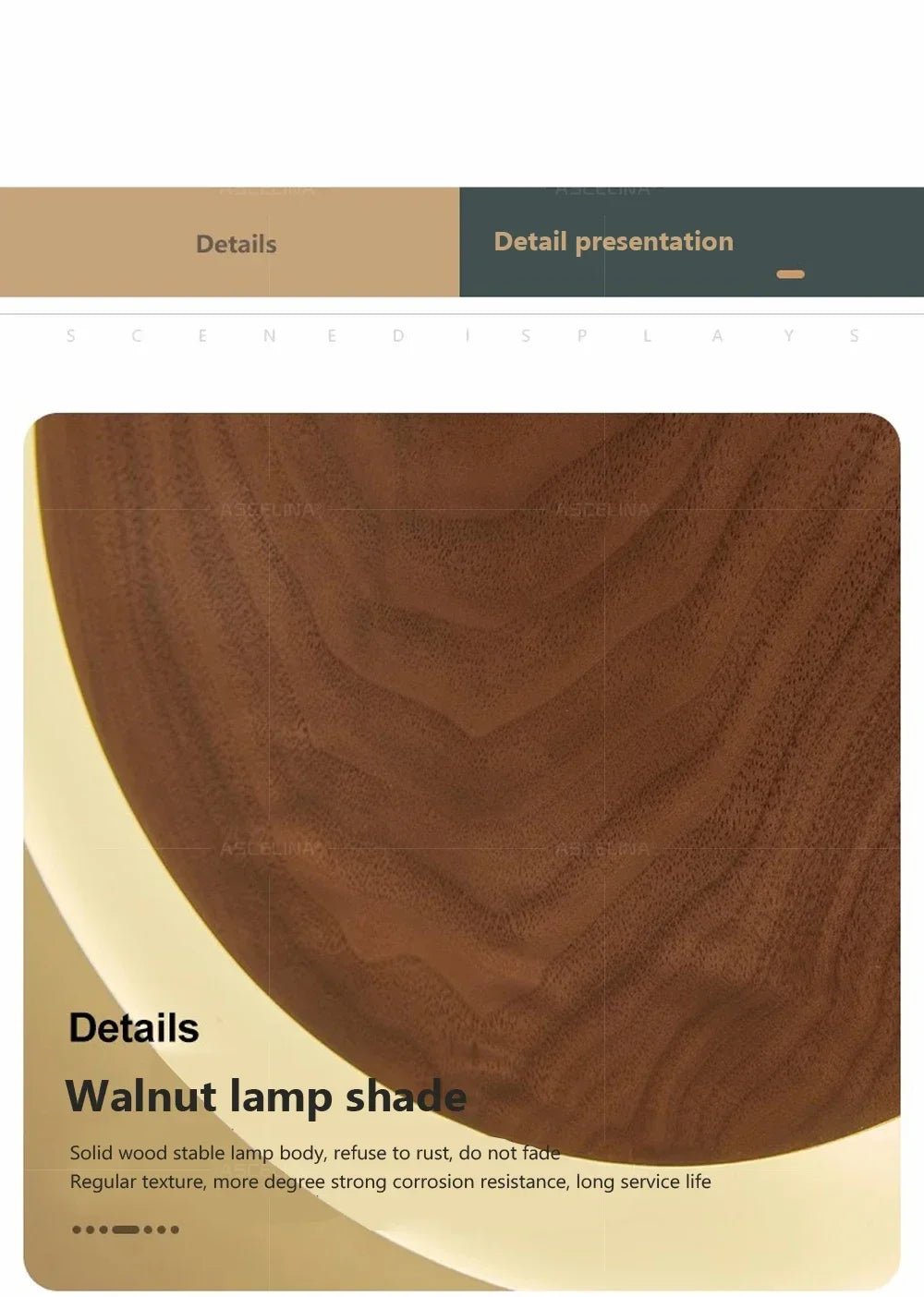 Applique murale LED moderne nordique en noyer - Lindal - Lumeria