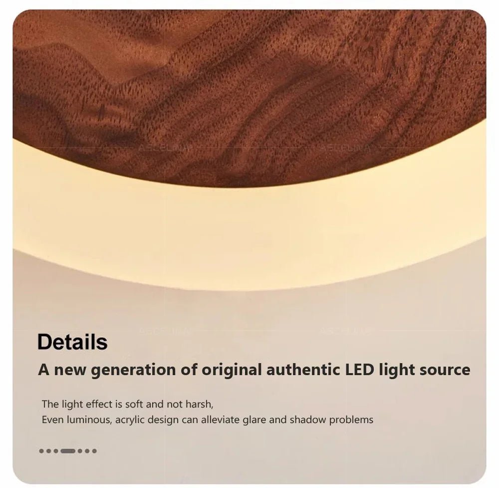 Applique murale LED moderne nordique en noyer - Lindal - Lumeria