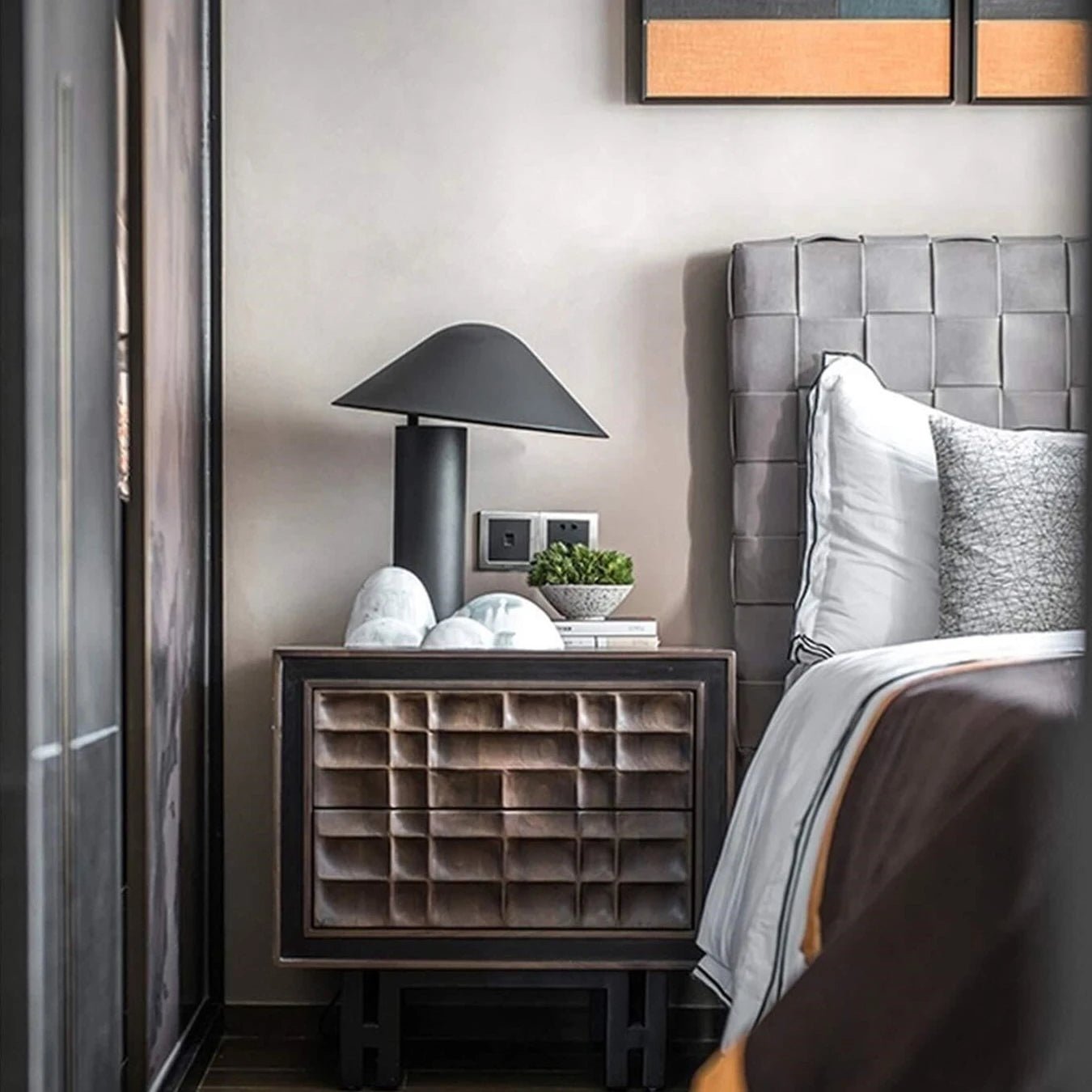 Applique murale LED noir métal à lumière neutre dimmable Scandinave - Lumeria