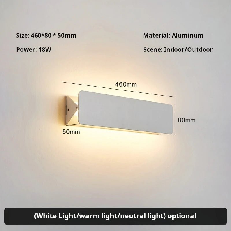 Applique murale LED orientable en aluminium avec éclairage bidirectionnel - Lumeria