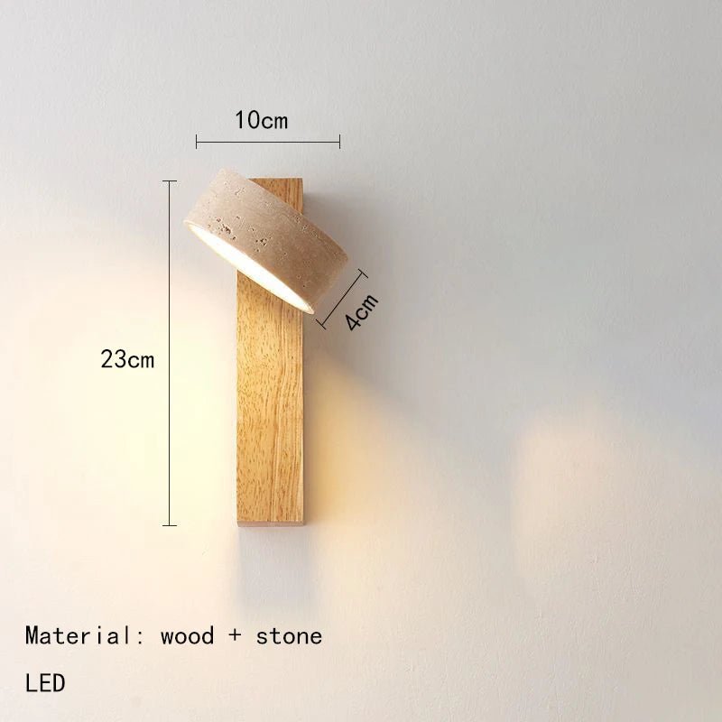 Applique Murale LED Rotative en Bois - Lumeria