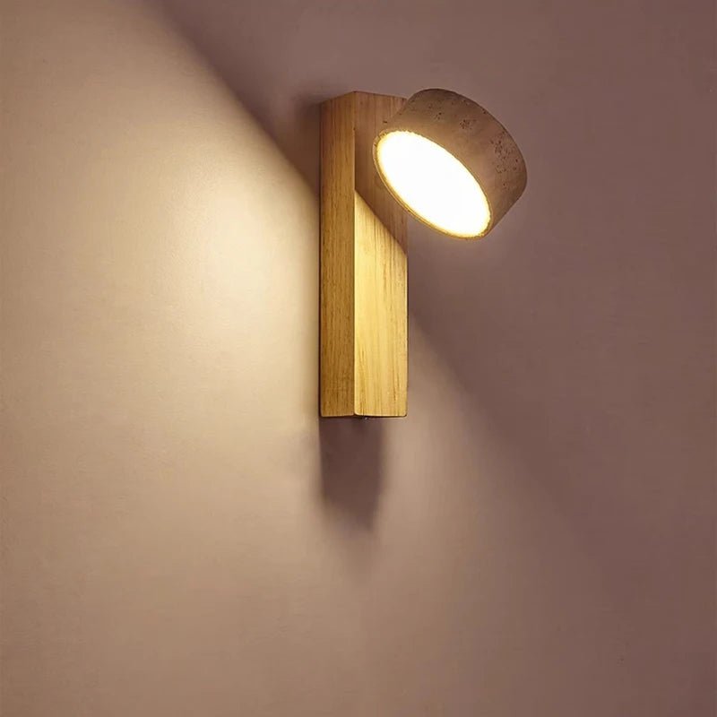 Applique Murale LED Rotative en Bois - Lumeria