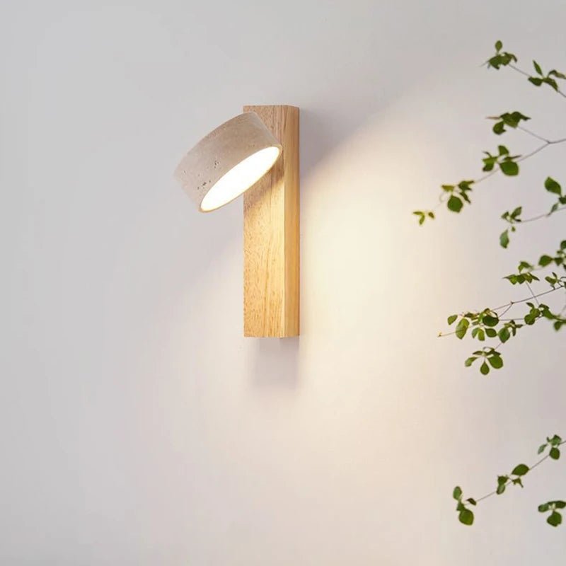 Applique Murale LED Rotative en Bois - Lumeria