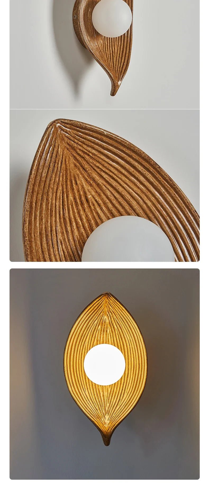 Applique Murale LED Vintage Feuille Main - Vaneda - Lumeria