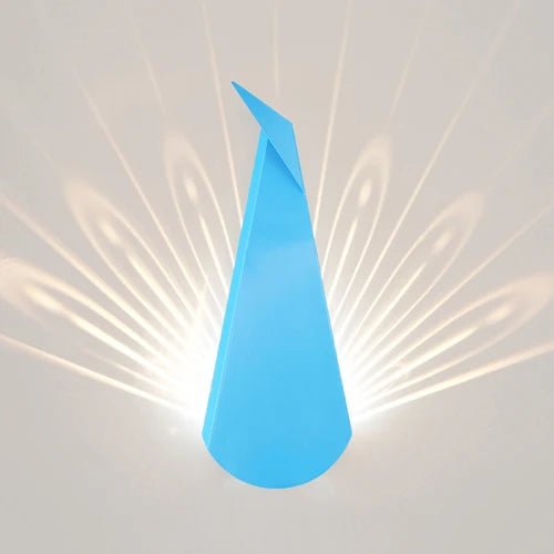 Applique murale métal forme paon multicolore avec LED blanc chaud - Lumeria