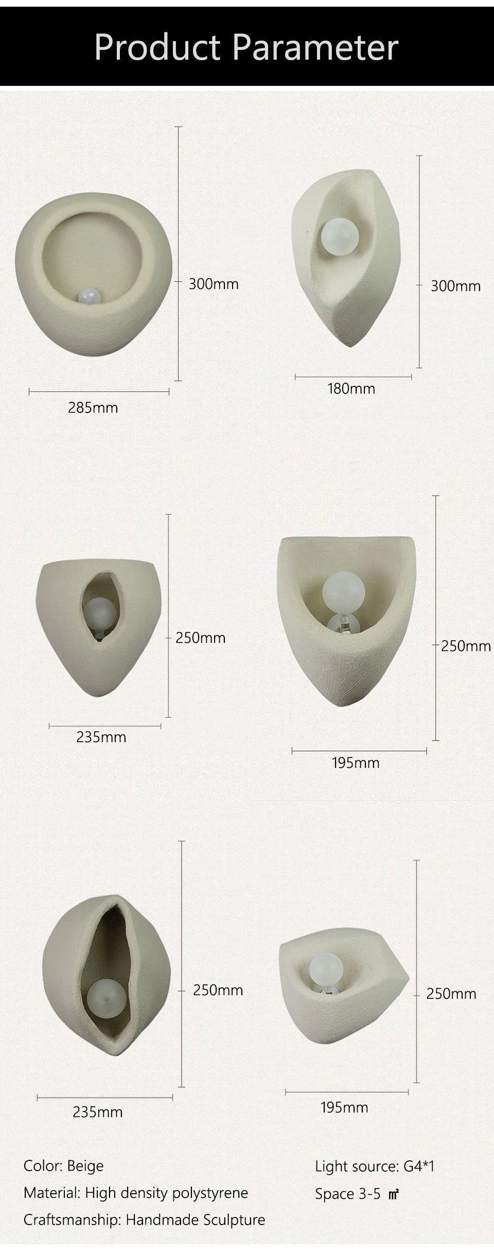 Applique Murale minimaliste au style artistique et Wabi - Sabi - Lumeria