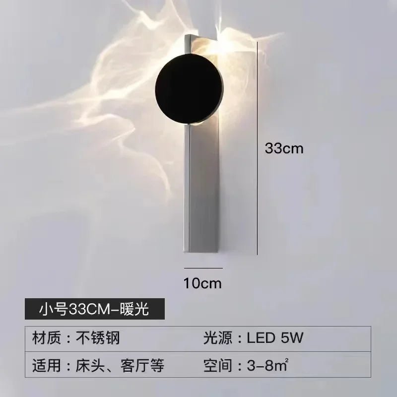 Applique murale ondulée en inox avec LED double flux orientable - Lumeria