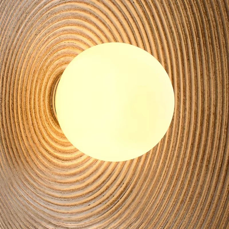 Applique Murale Rétro Japonaise en Résine en Forme d’Éventail - Lumeria